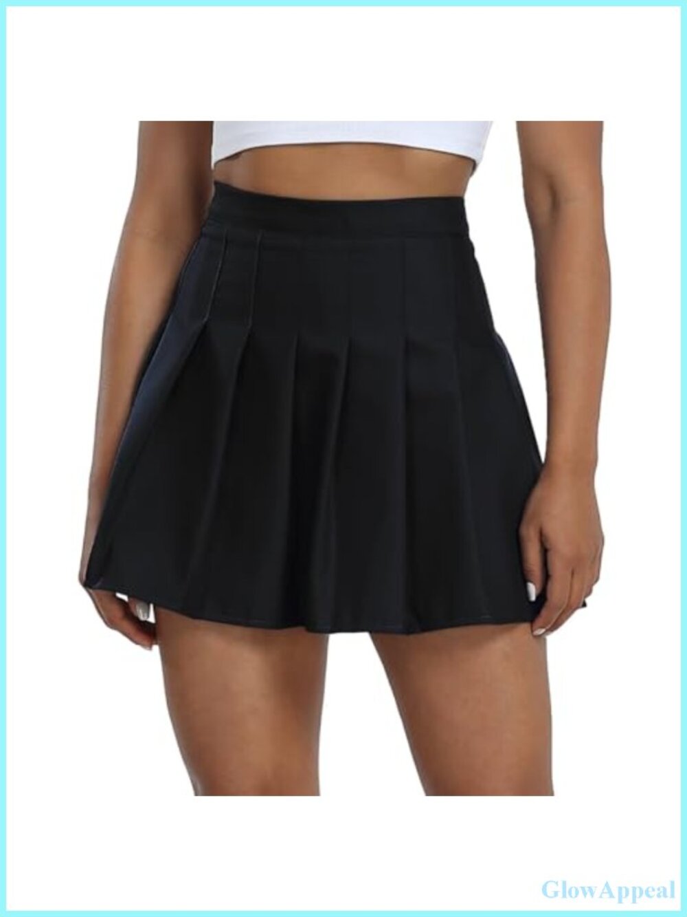 Pleated Tennis Skort for Women with High Waist and Built-in Shorts